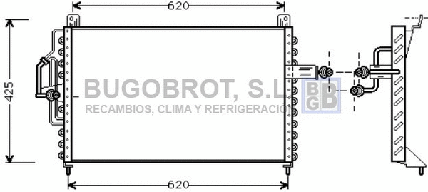 Condenseur, climatisation BUGOBROT 62-OL5238