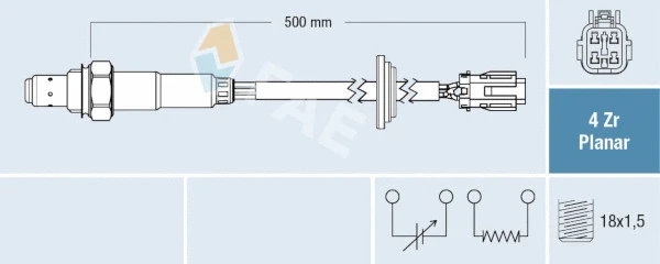 Sonde lambda FAE 77707