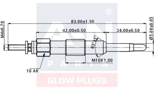 Bougie de préchauffage A-N PARTS A-N083170