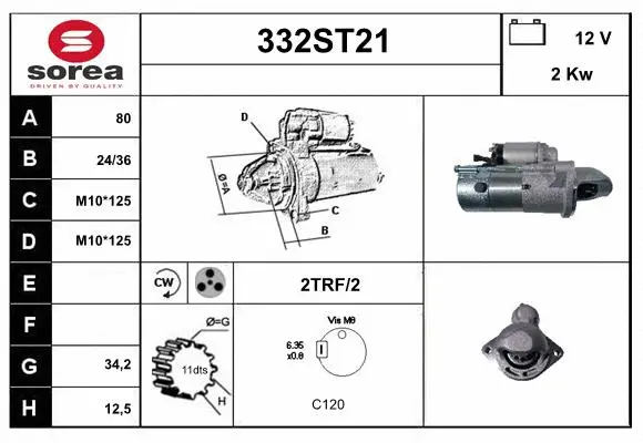 Démarreur STARTCAR 332ST21