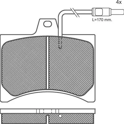 Kit de plaquettes de frein, frein à disque Technika 01083