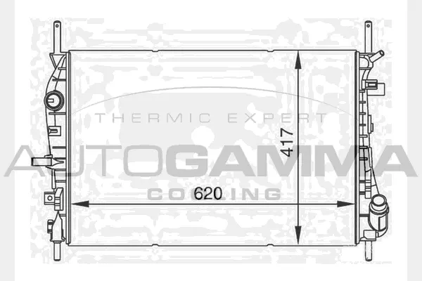 Radiateur, refroidissement du moteur AUTOGAMMA 104509