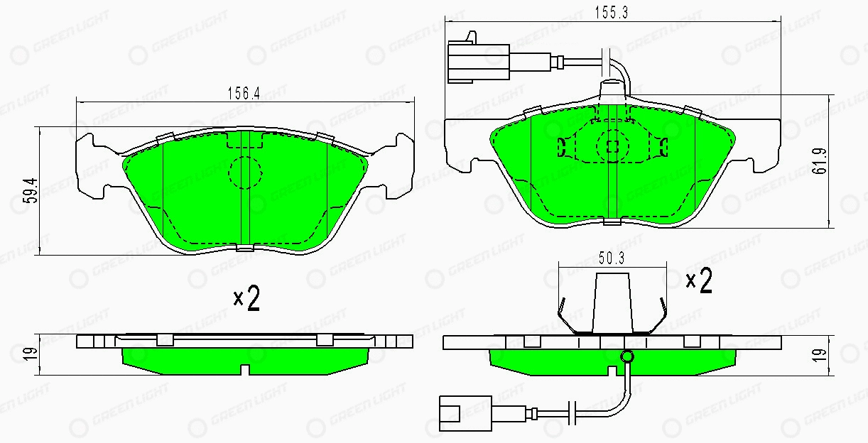 Kit de plaquettes de frein, frein à disque Automotive Adriado GLBP0239