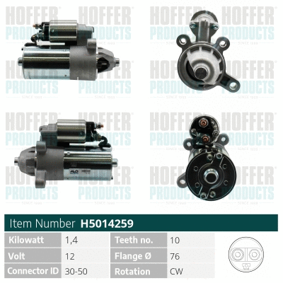 Démarreur HOFFER H5014259