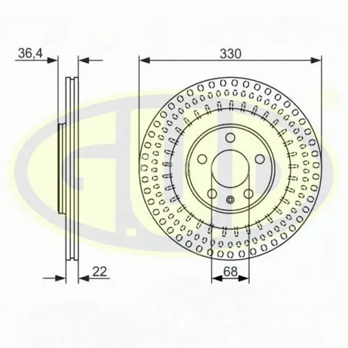 Disque de frein G.U.D. GDB122272