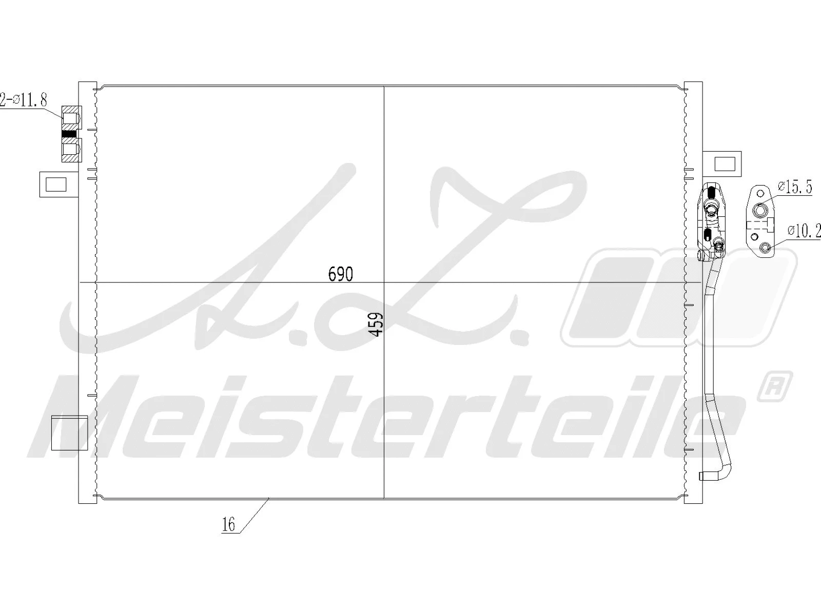Condenseur, climatisation A.Z. Meisterteile AZMT-45-030-1492