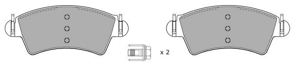Kit de plaquettes de frein, frein à disque FREMAX FBP-1169