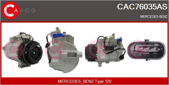 Compresseur, climatisation CASCO CAC76035AS