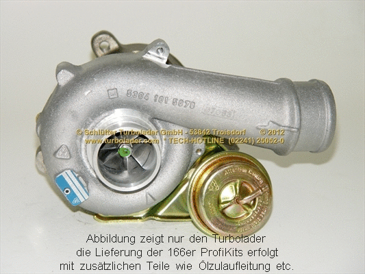 Turbocompresseur, suralimentation SCHLÜTTER TURBOLADER 166-01090