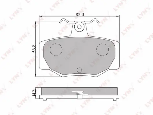 Kit de plaquettes de frein, frein à disque LYNXAUTO BD-5736
