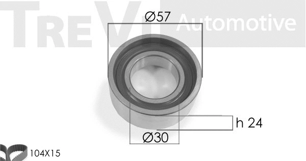 Kit de courroie crantée TREVI AUTOMOTIVE KD1089