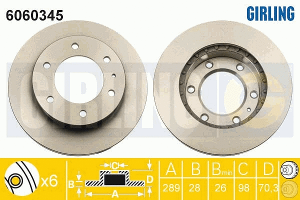 Disque de frein GIRLING 6060345