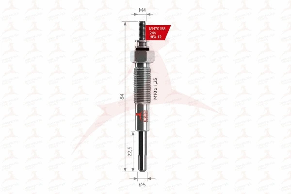 Bougie de préchauffage MEHA AUTOMOTIVE MH70158