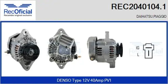 Alternateur RECOFICIAL REC2040104.1