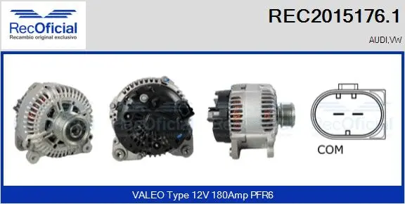Alternateur RECOFICIAL REC2015176.1