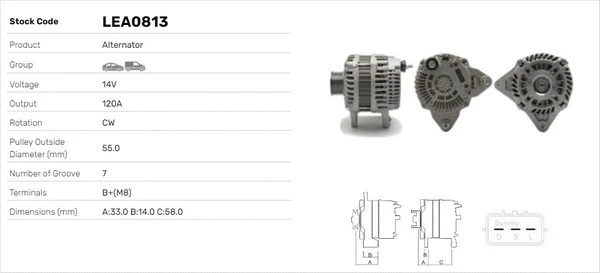 Alternateur LUSA LEA0813