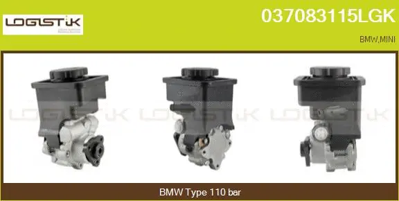 Pompe hydraulique, direction LGK 037083115LGK