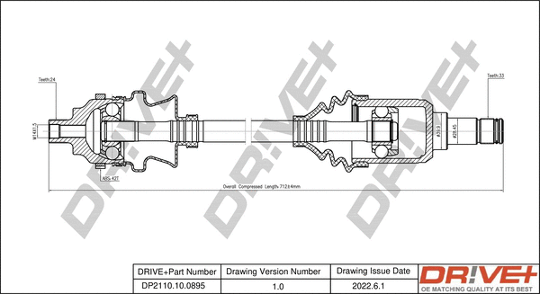 Arbre de transmission Dr!ve+ DP2110.10.0895