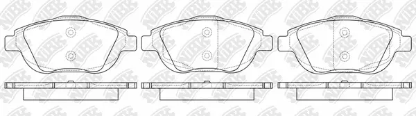 Kit de plaquettes de frein, frein à disque NiBK PN0706