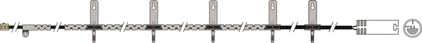 Contact d'avertissement, usure des plaquettes de frein ABTEX AWL195