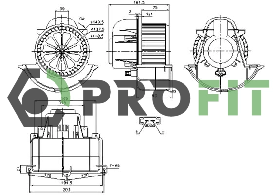 Pulseur d'air habitacle PROFIT 1860-0005