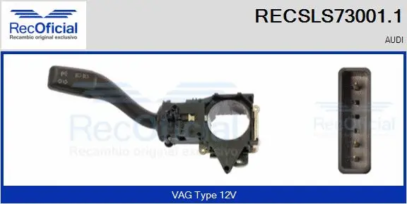 Commutateur de colonne de direction RECOFICIAL RECSLS73001.1