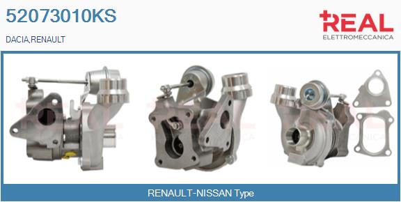 Turbocompresseur, suralimentation REAL 52073010KS
