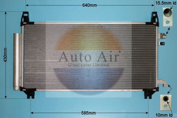 Condenseur, climatisation AUTO AIR GLOUCESTER 16-9994