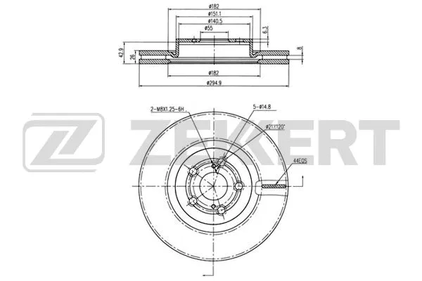 Disque de frein ZEKKERT BS-5015B