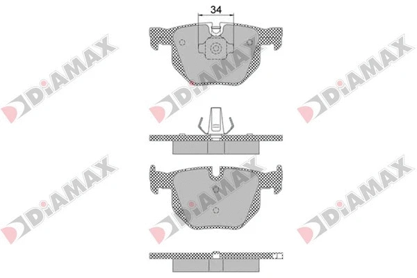 Kit de plaquettes de frein, frein à disque DIAMAX N09456