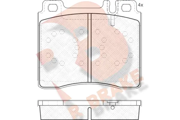 Kit de plaquettes de frein, frein à disque R BRAKE RB1158