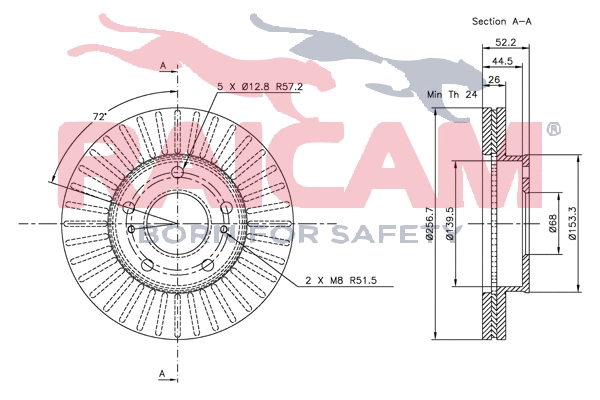Disque de frein RAICAM RD00154