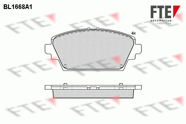 Kit de plaquettes de frein, frein à disque FTE 9010280