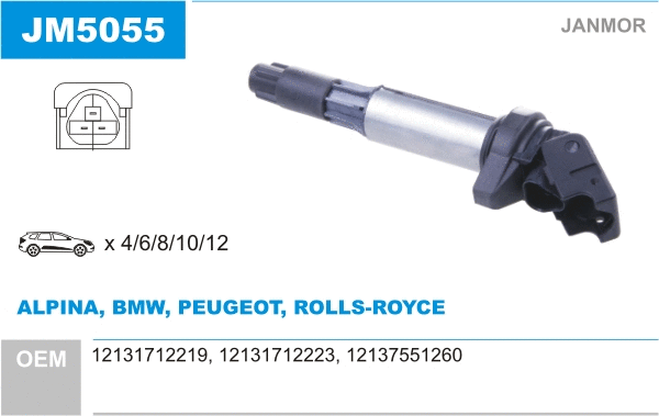 Bobine d'allumage JANMOR JM5055