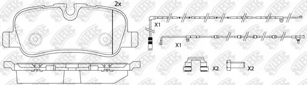 Kit de plaquettes de frein, frein à disque NiBK Automotive PN0485W