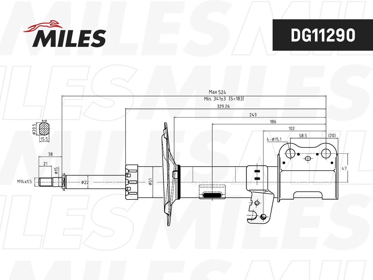 Amortisseur MILES DG11290