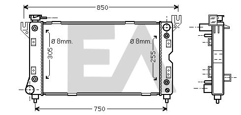 Radiateur, refroidissement du moteur EACLIMA 31R12008