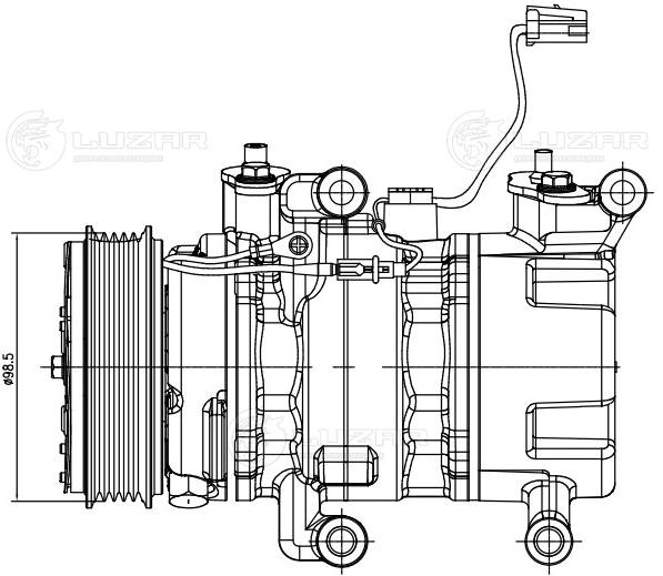 Compresseur, climatisation LUZAR LCAC 2521