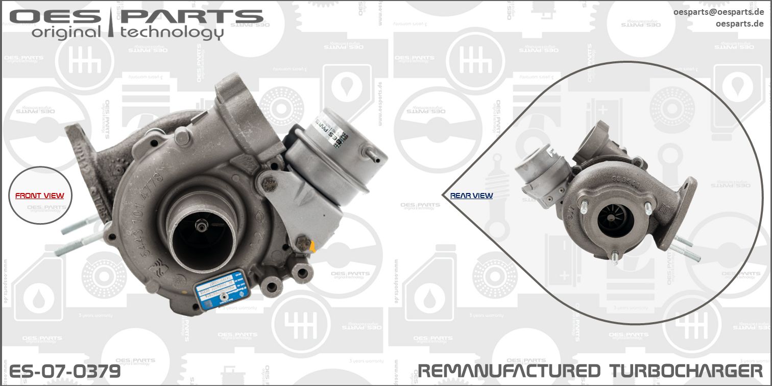 Turbocompresseur, suralimentation OES PARTS ES-07-0379