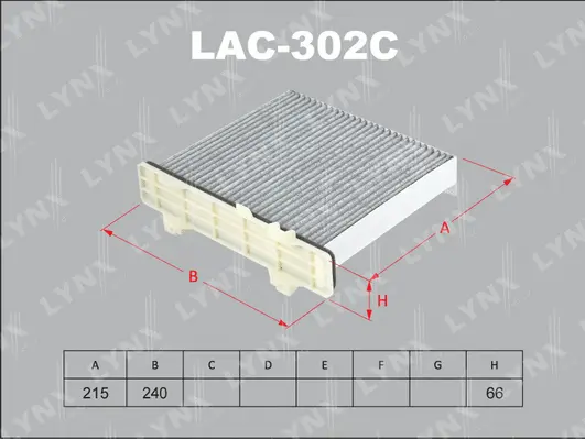 Filtre, air de l'habitacle LYNXAUTO LAC-302C