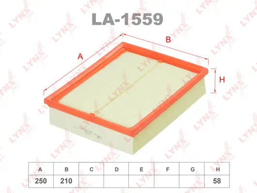Filtre à air LYNXAUTO LA-1559
