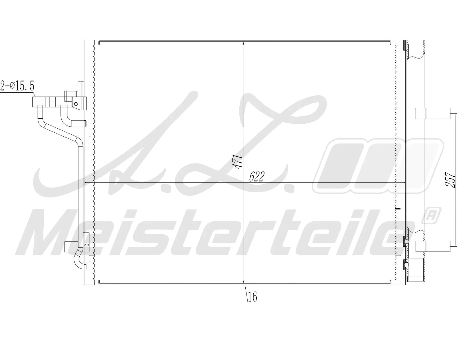 Condenseur, climatisation A.Z. Meisterteile AZMT-45-030-1571