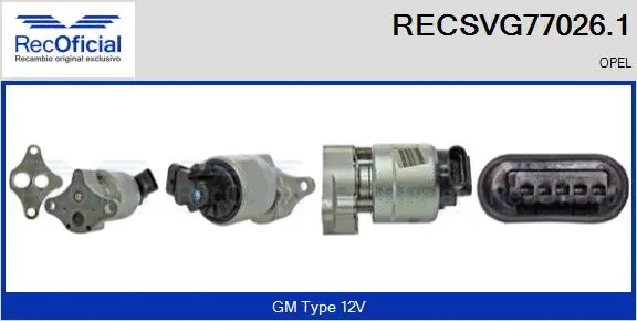 Vanne EGR RECOFICIAL RECSVG77026.1