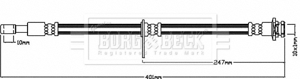 Flexible de frein BORG & BECK BBH8604