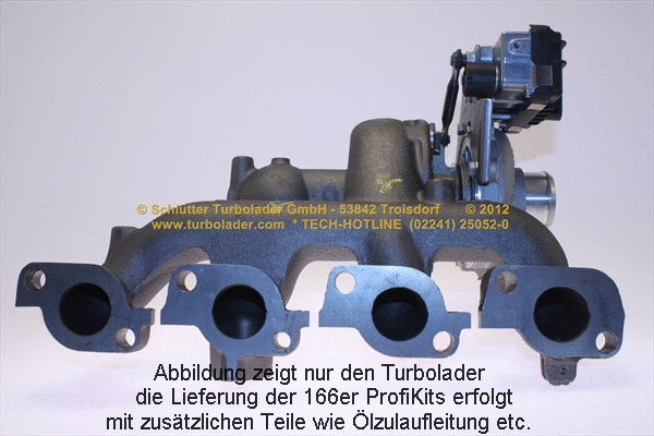 Turbocompresseur, suralimentation SCHLÜTTER TURBOLADER 166-00735