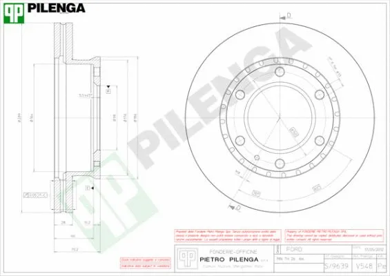 Disque de frein PILENGA V548