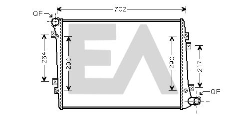 Radiateur, refroidissement du moteur EACLIMA 31R77052