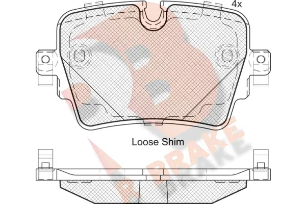 Kit de plaquettes de frein, frein à disque R BRAKE RB2187