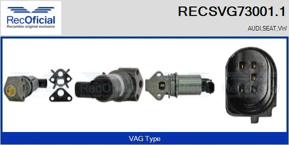 Vanne EGR RECOFICIAL RECSVG73001.1