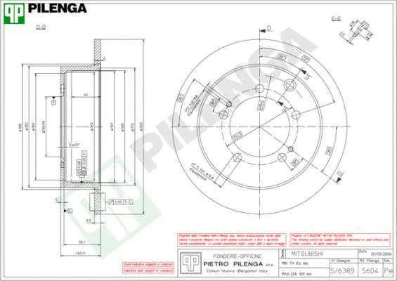 Disque de frein PILENGA 5604